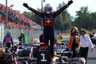Red Bull's Max Verstappen after winning the 2025 F1 Grand Prix of Italy - Source: Getty